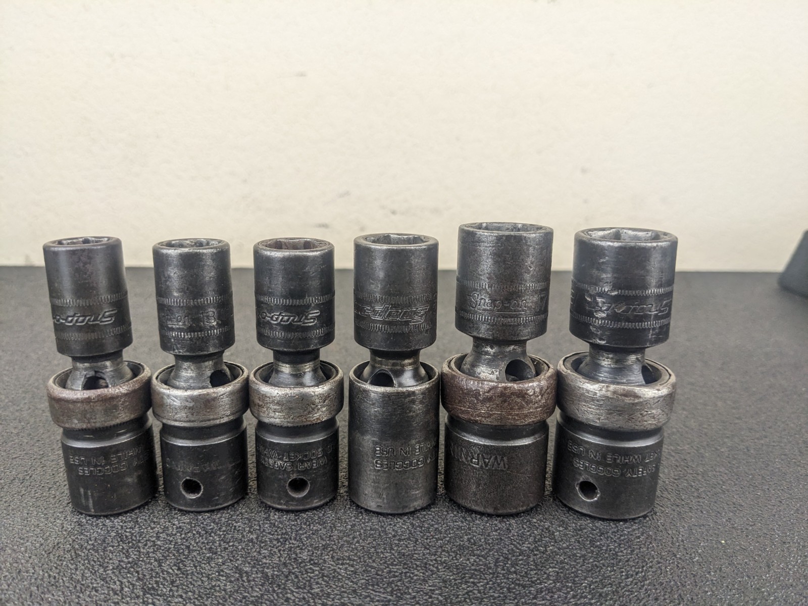 #bl432 Snap On Tools IPLM 1/2” Impact Swivel Socket Set 12,13,14,15,17,18mm