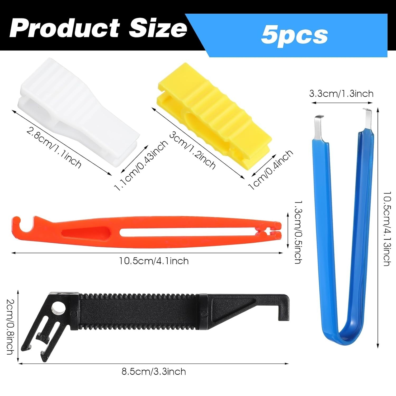 5 Pcs Fuse Puller, 5 Sizes Automotive Fuse Puller Tool, Plastic Fuses Removal…