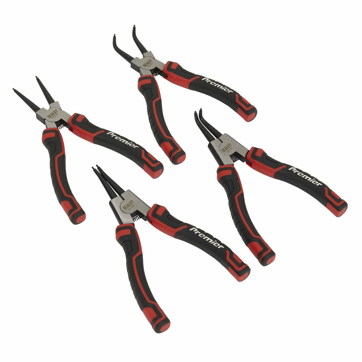 Sealey Circlip Pliers Set 180mm 4pc Internal External Snap Ring Plier Premier