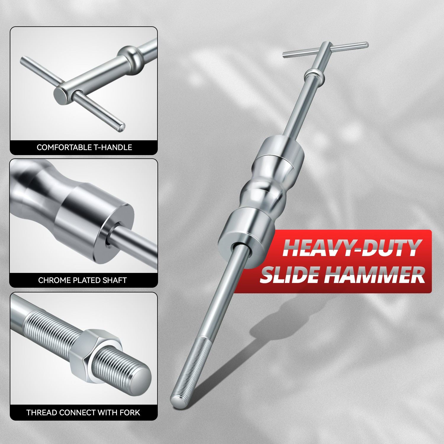 48mm/63mm CV Axle Removal Puller Tool Kit Set w/ Slide Hammer & Carrying Case