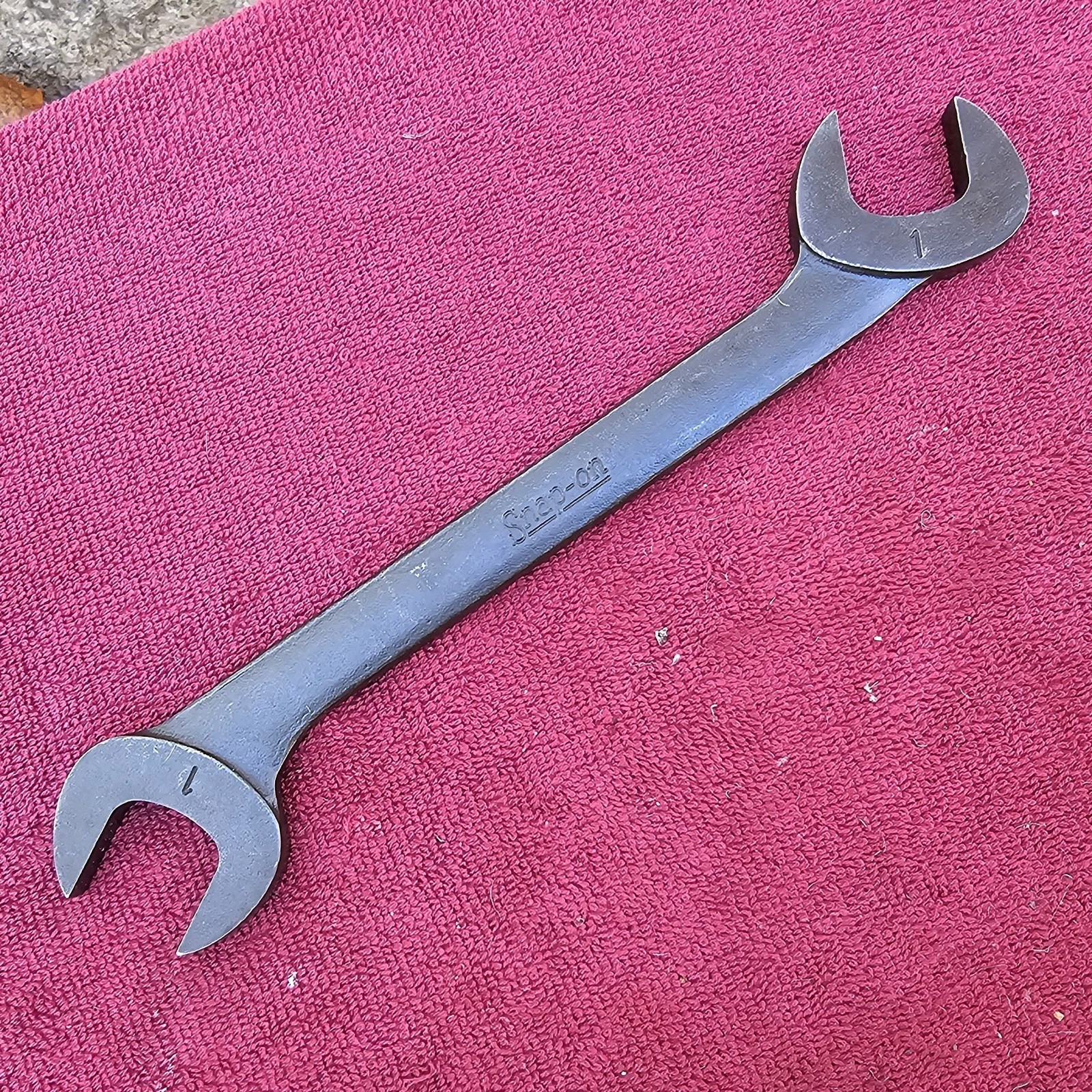 1986 Snap-on 1″ 4 Way Head Open End Wrench Black Industrial Finish GVS32