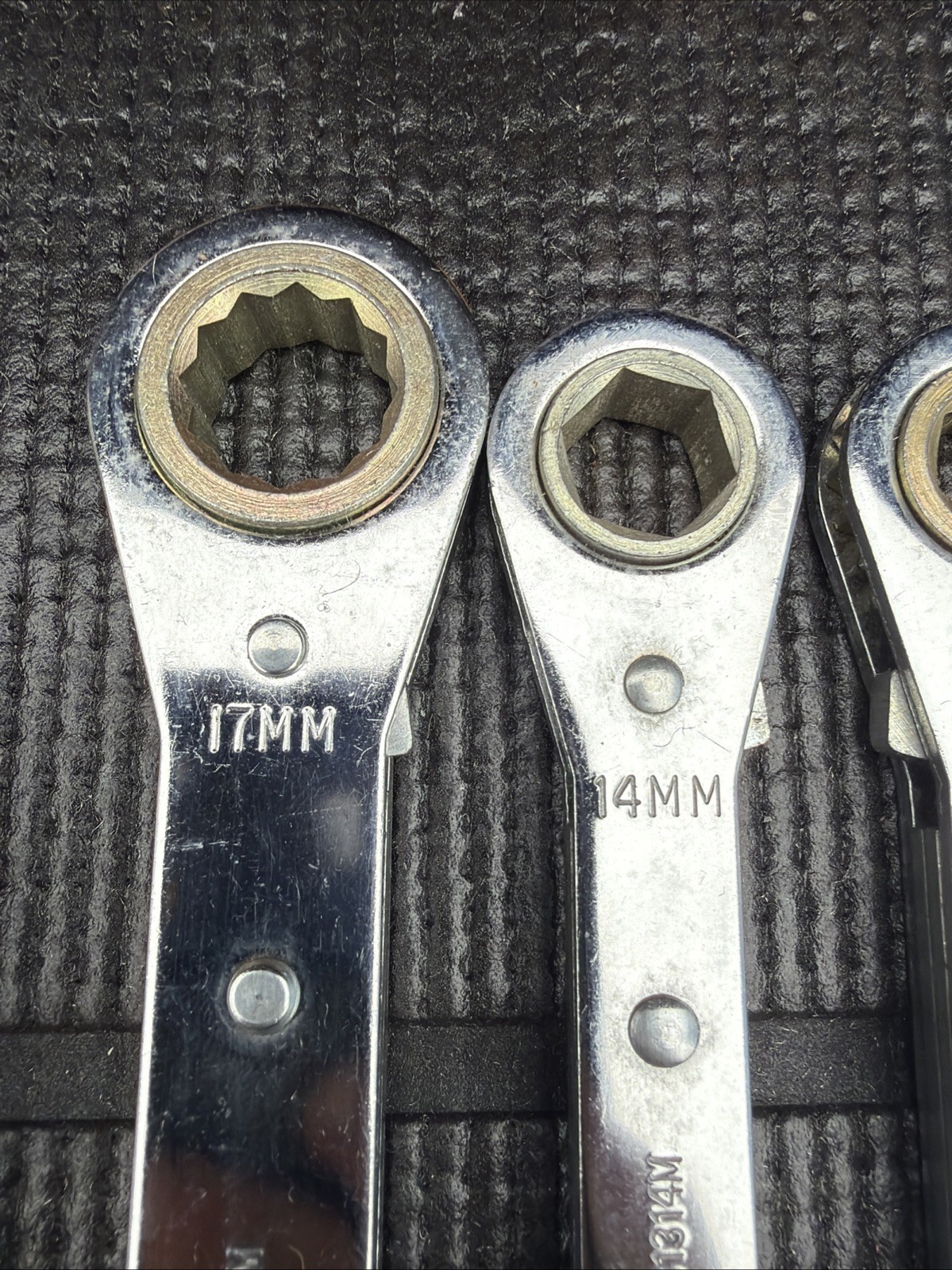 Rare SK Professional Tools USA Nos 4PC Metric Box End Ratcheting Wrench Set 340M