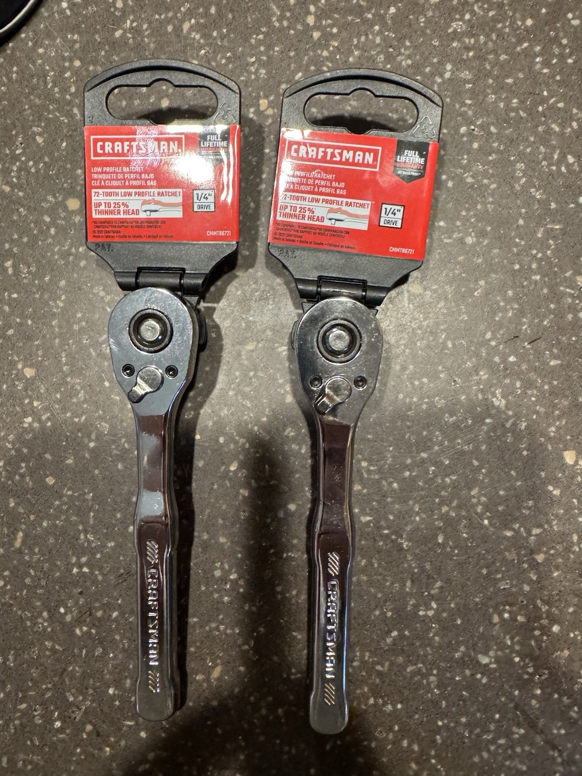 CRAFTSMAN 1/4-in Drive 72-Tooth Quick-Release Ratchet CMMT86721 Low-Profile NEW