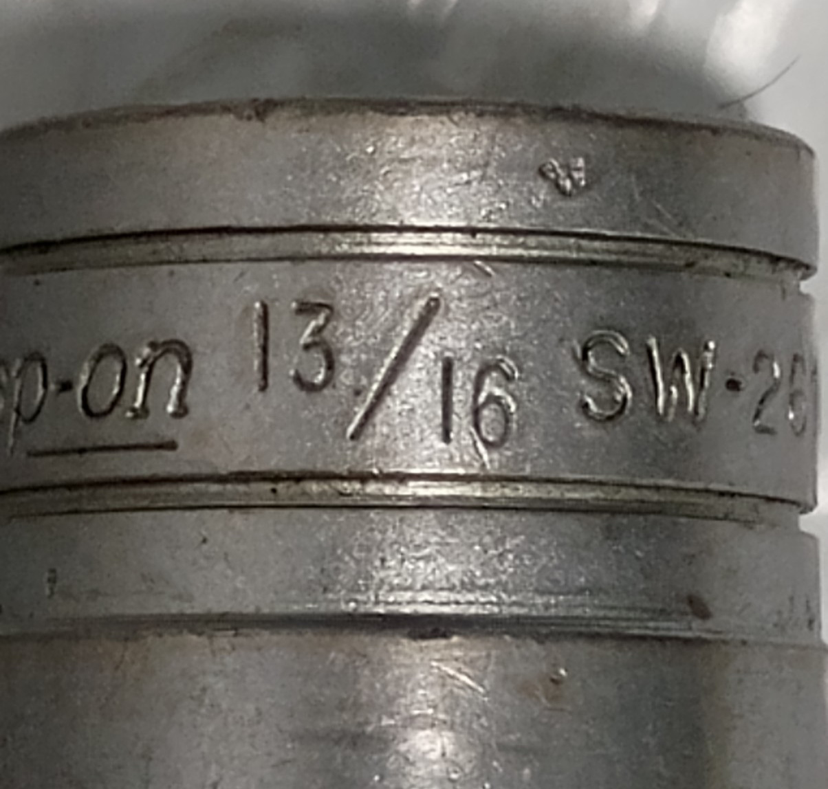 SNAP ON SW261, 1/2″ DRIVE, 13/16″ SOCKET, SHALLOW, 12 POINT.