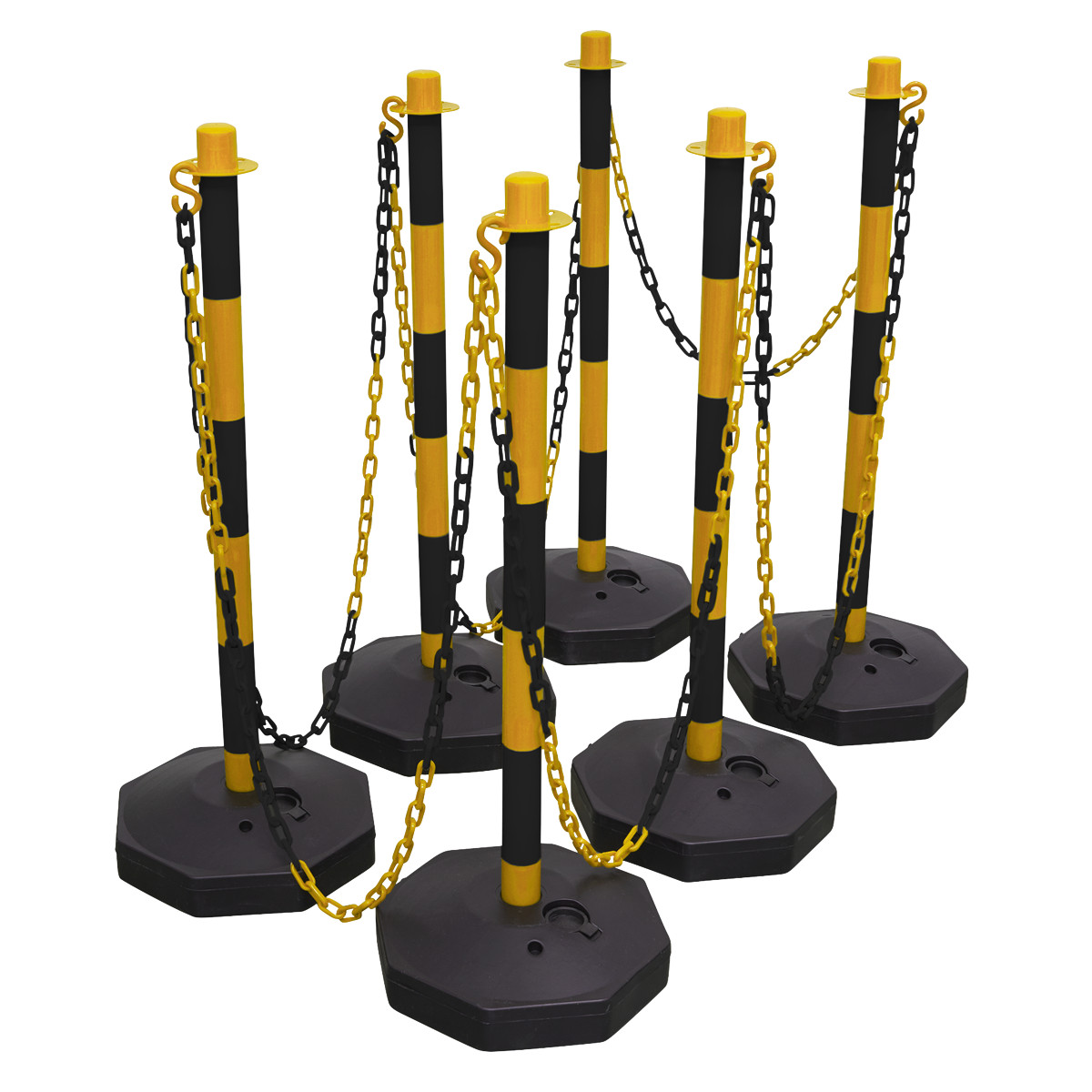 Sealey BYSBKIT Black/Yellow Post & Chain Kit 25m
