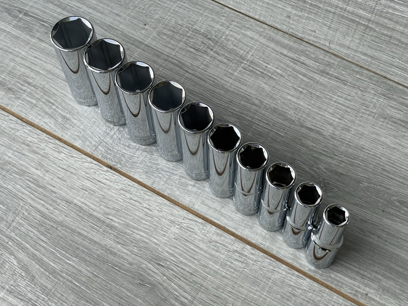 *NEW* DeWalt 10 Piece SAE 6 Point Socket Set For 1/2″ Inch Drive 7/16in – 1in