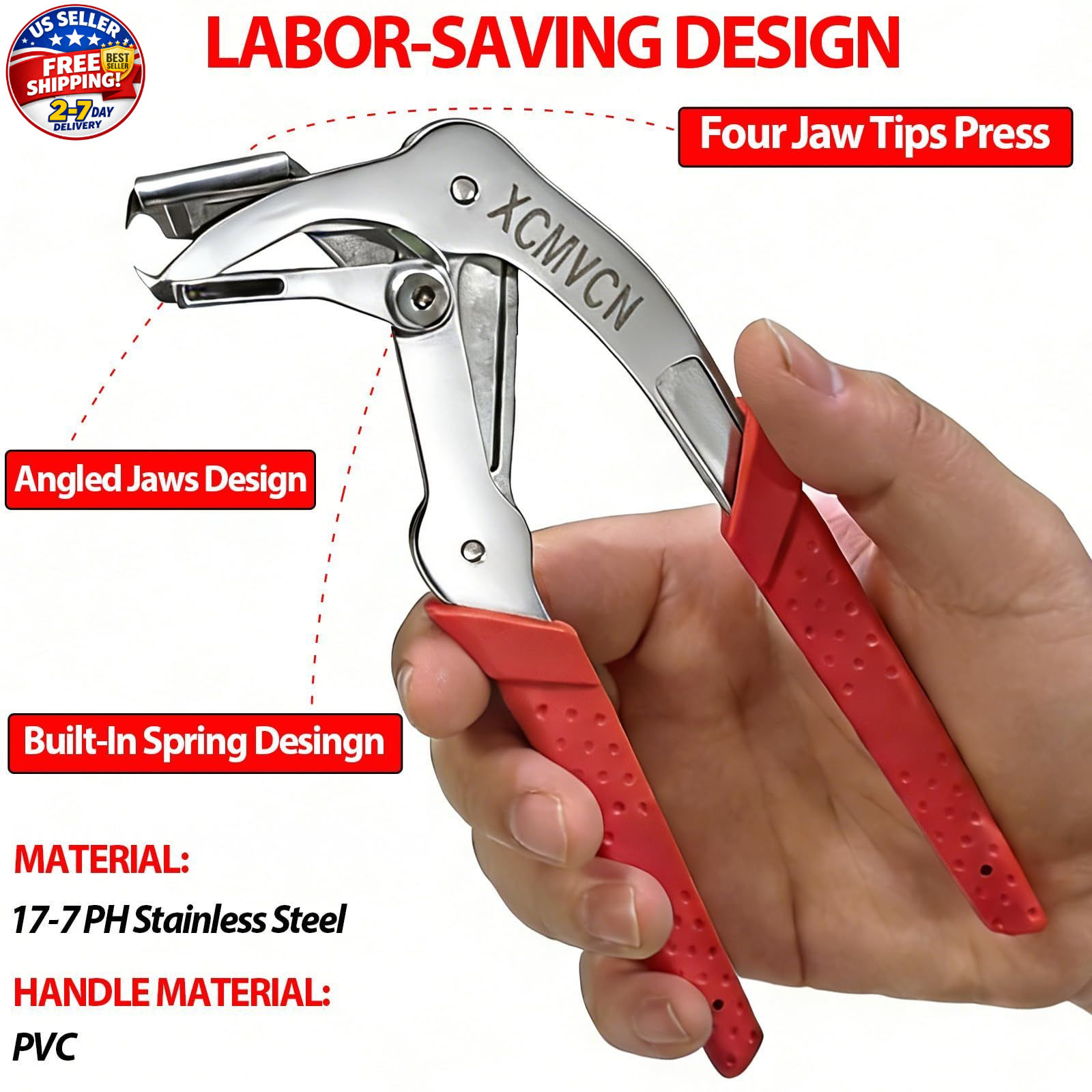Car Clip Pliers, Professional Auto Removal Pliers Tool, Panel Red