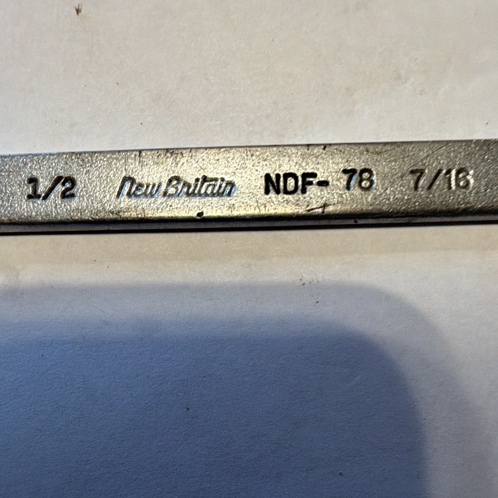 New Britain Combination Wrench 1/2 In 7/16 In 10 Inch Long (ndf-78)