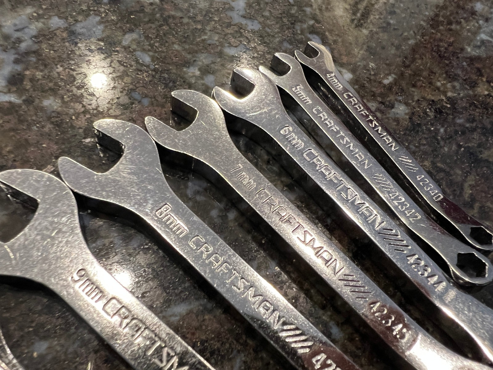 16 Pc Craftsman Stubby Midget Combo Wrench Set SAE 42320-29 Metric 42340-49