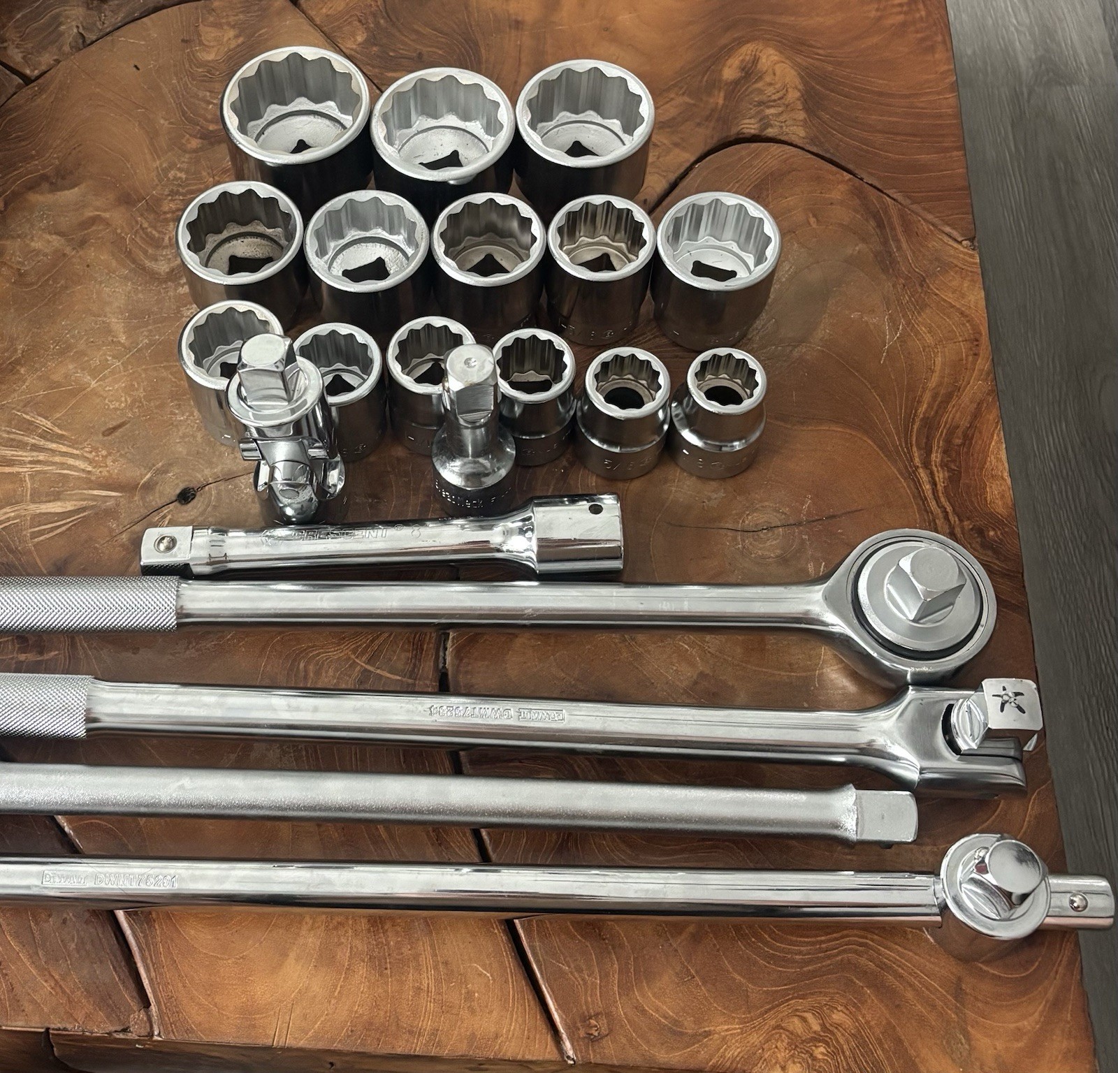 3/4” Drive Socket & Ratchet Set Genius 7/8”-2” DeWalt GearWrench Pittsburgh 21pc
