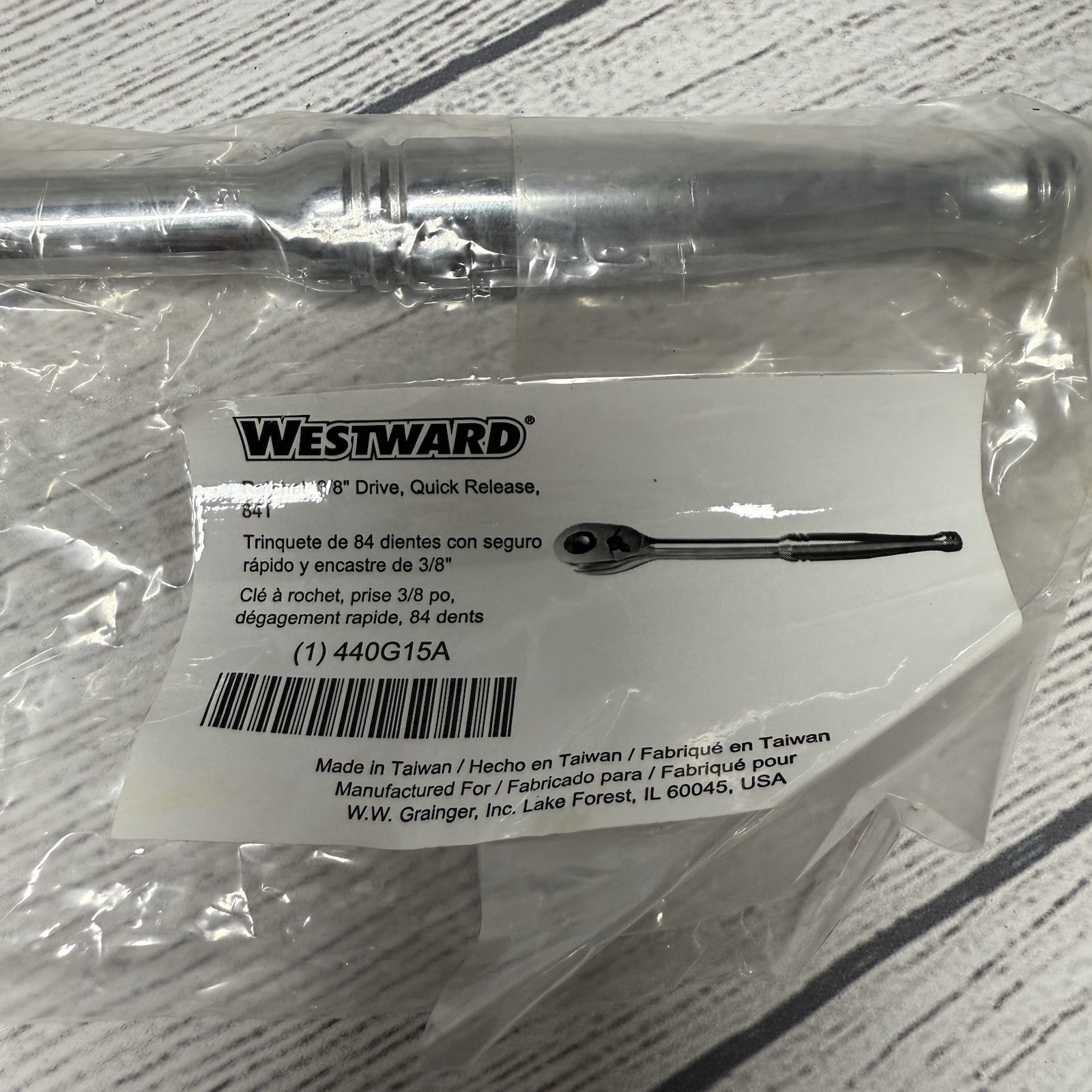 Westward 440G15A 3/8″ Drive 84T 8-1/2″ Quick Release Ratchet NEW