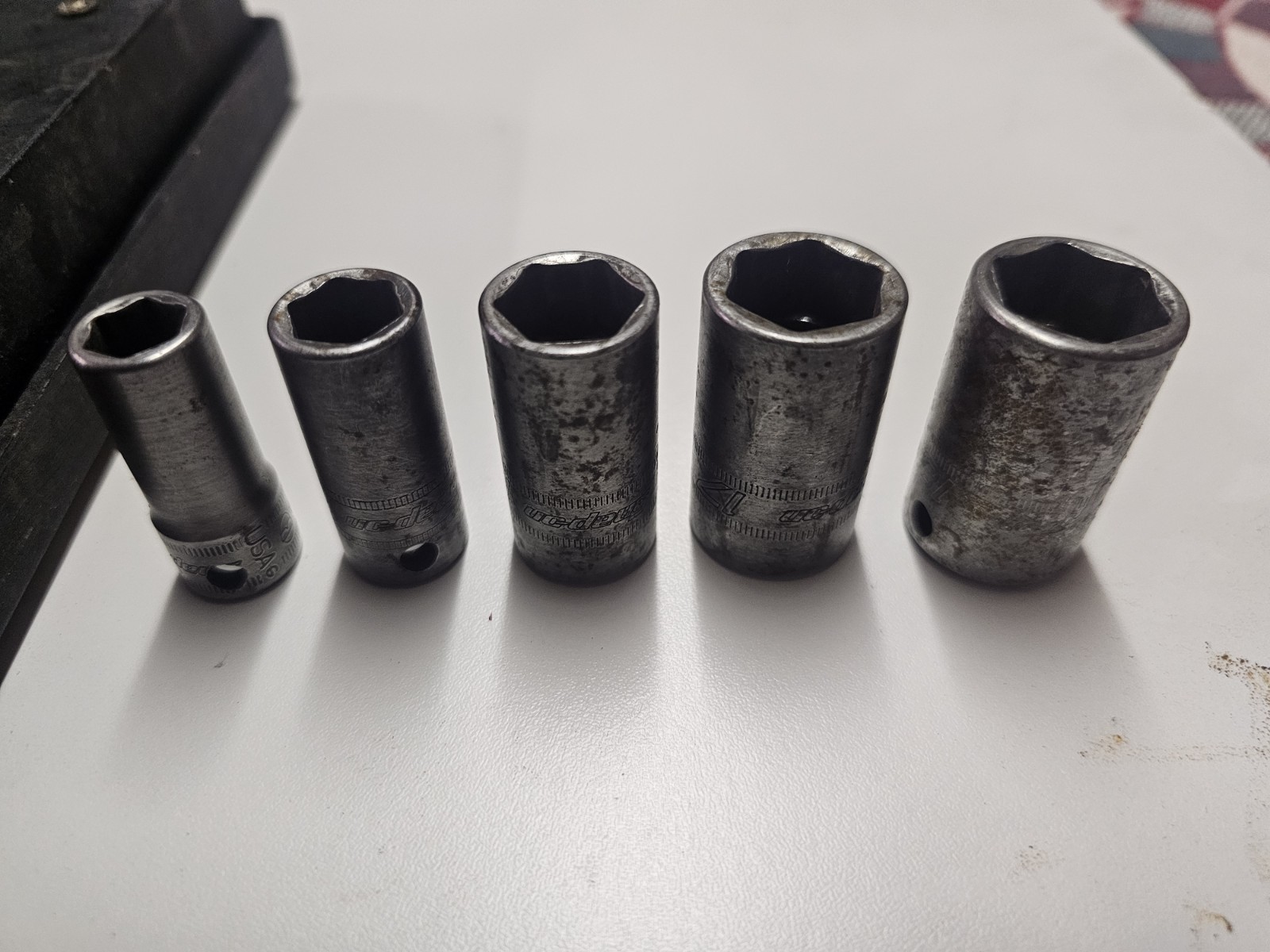 Snap On 3/8″ Drive 6-Point 12mm Semi-Deep Impact Sockets IMFMS10,12,15,17,18