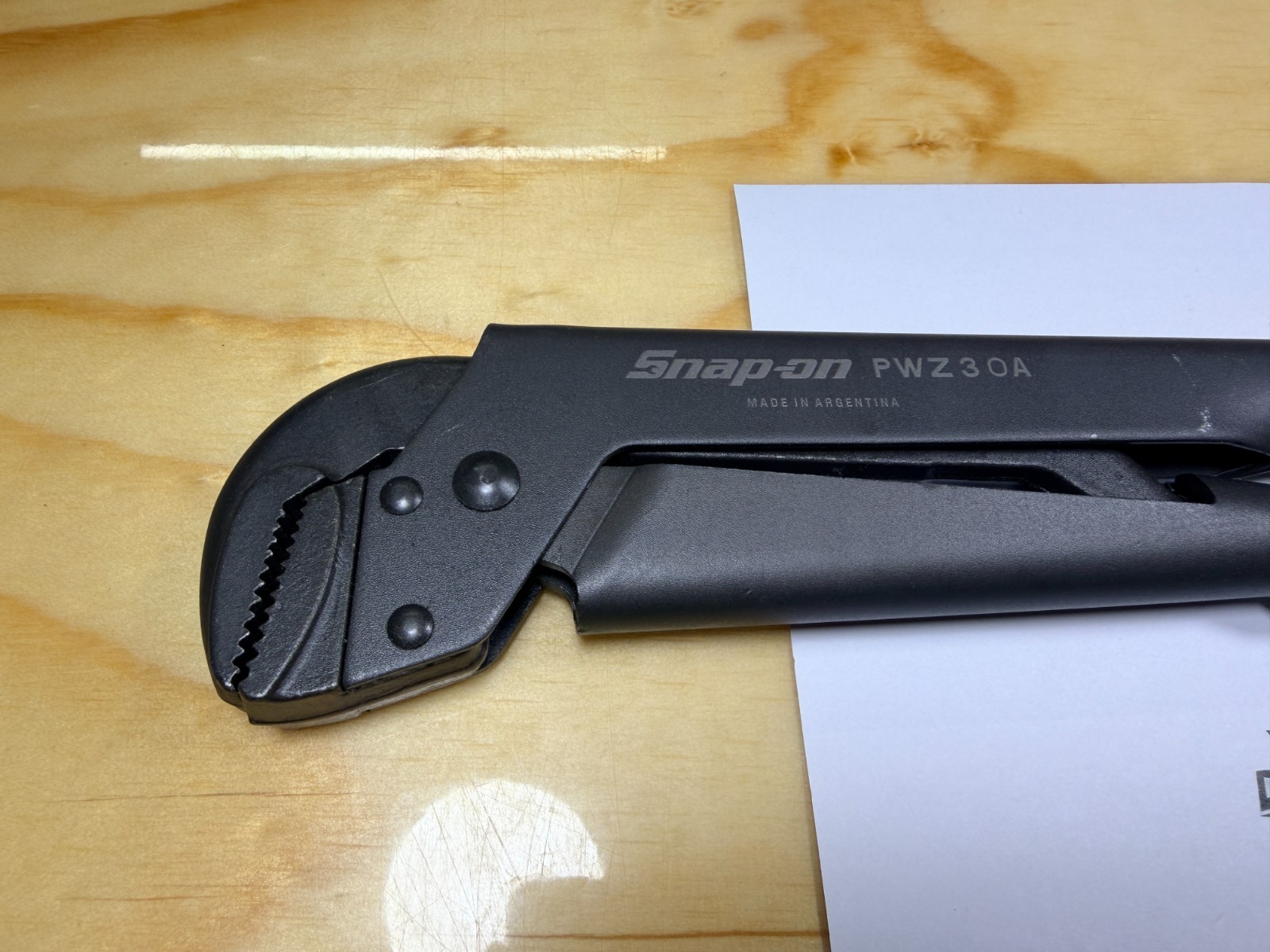 Snap-on Tools NEW ORANGE 21-1/2″ Soft Grip Adjustable Plier Wrench PWZ3OA
