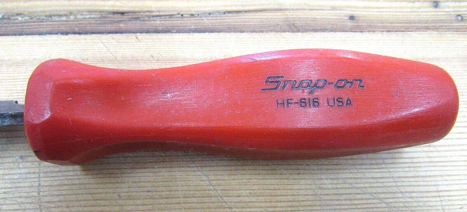 SNAP-ON Red Handle File HF-616 USA W/ SIMONDS NUCUT MILL 8D FILE IN GOOD CONDITI