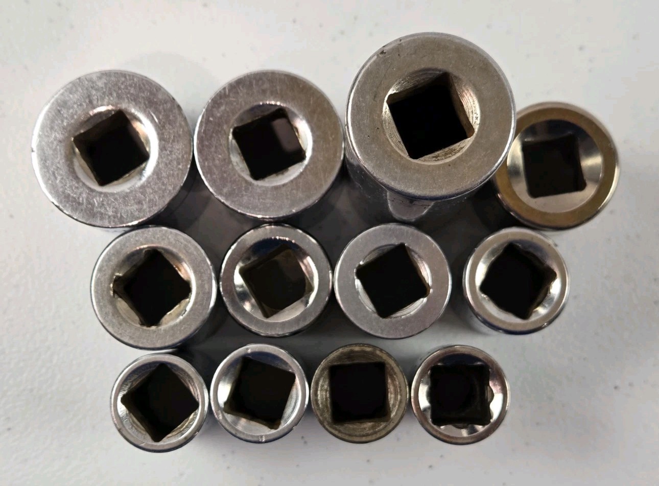 Craftsman Socket Set (12) Pc SAE Lot, 1/2″ Drive 6 Pt, 8 Pt, 12 Pt Assorted-READ