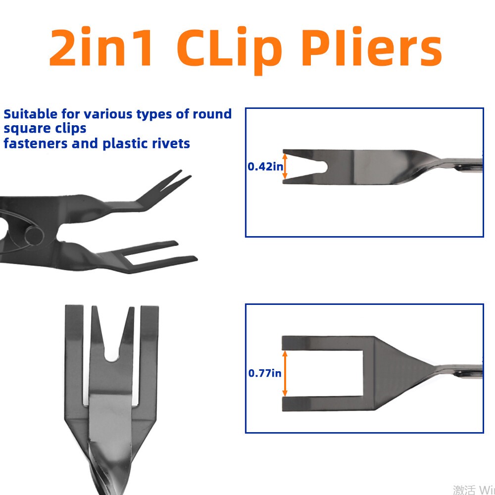 Car Disassembly Tools 3pcs Auto Removal Pliers Fastener Install Retainer Clips