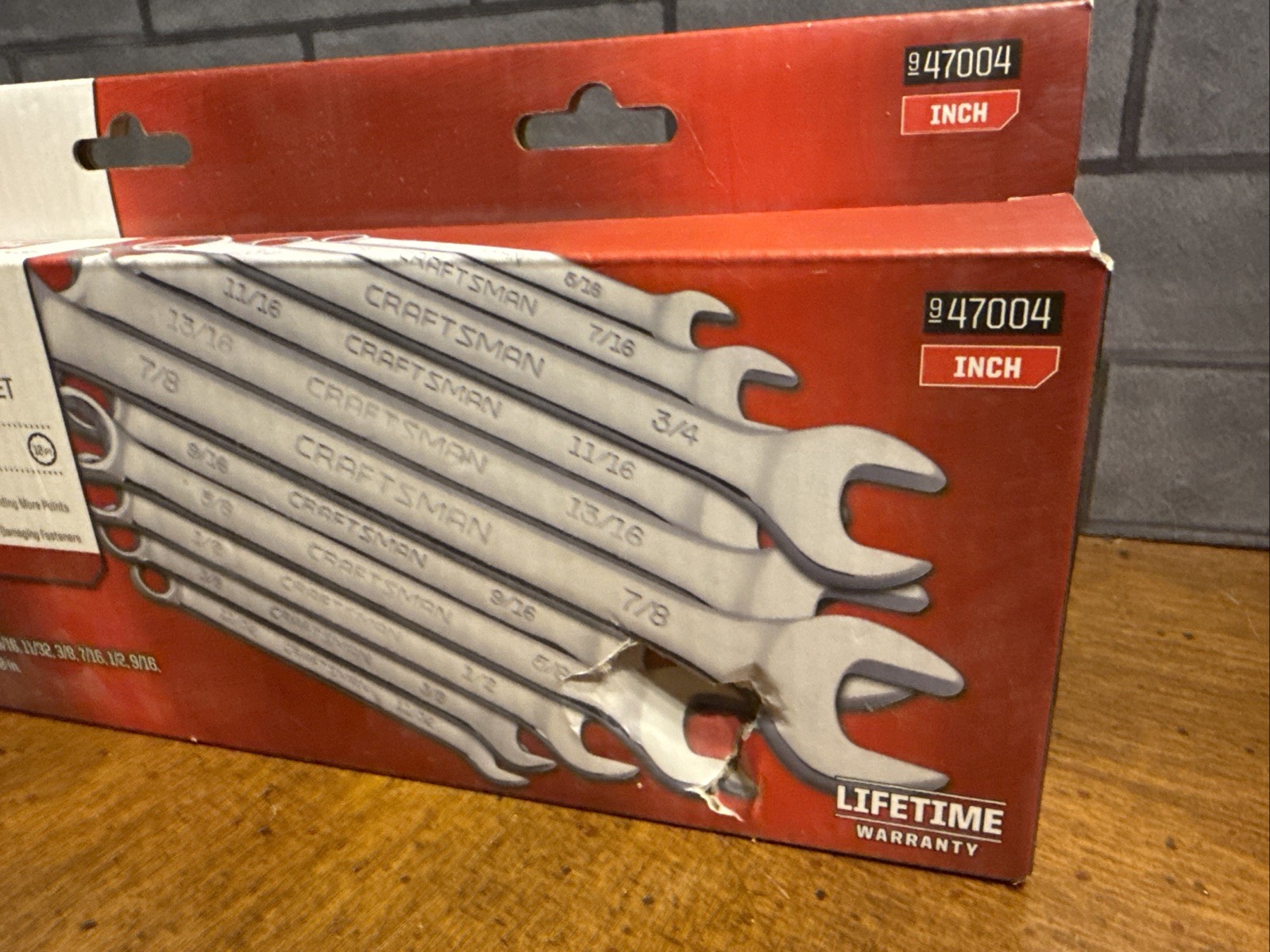 Craftsman New 11 PC SAE Combination Wrench Set 5/16-7/8in 947004 SAE