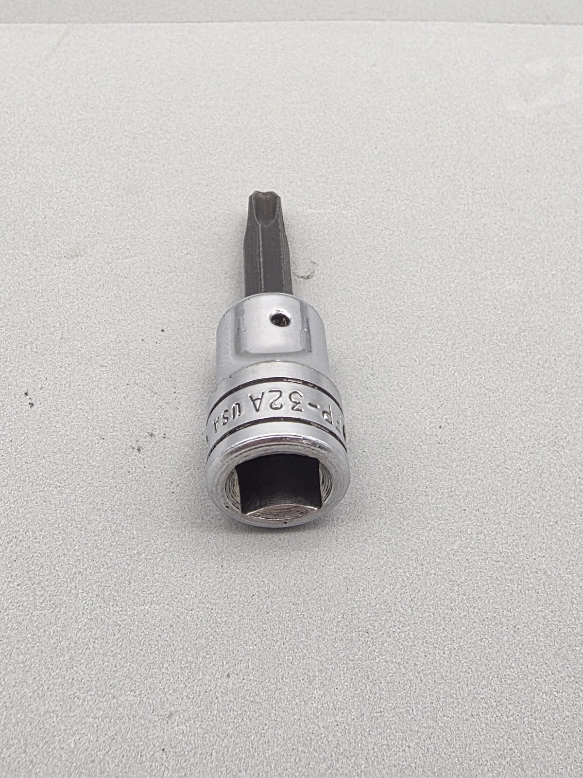 Snap-On Tools 3/8″ Drive # 3 Phillips (Cross Tip) Chrome Socket Driver FP32A USA