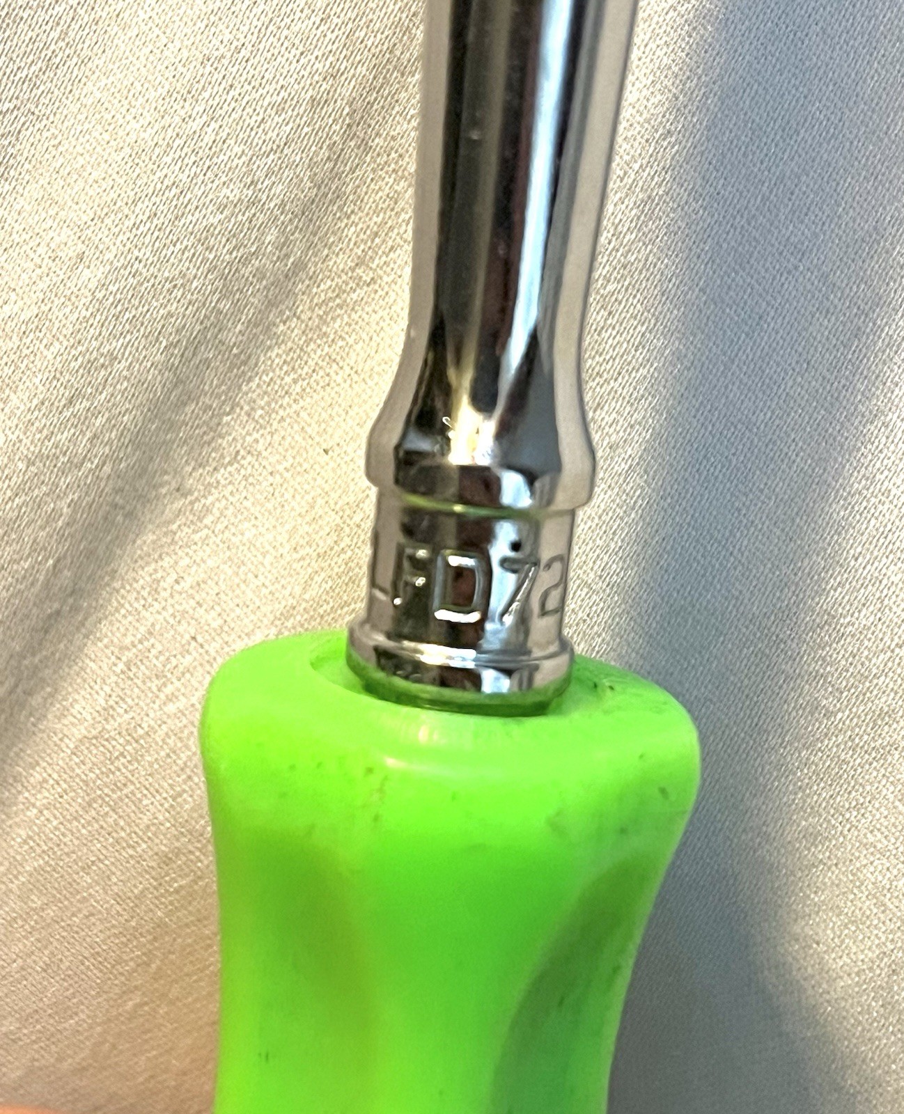 Snap-on Neon Green THLFD72 1/4 Drive Flex Head Ratchet