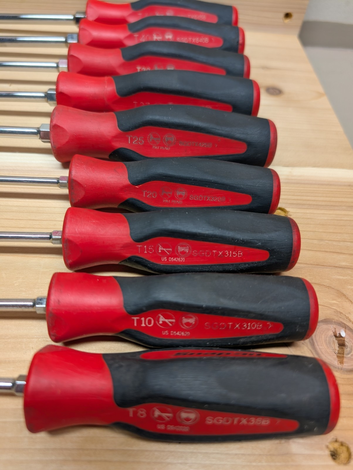 Snap-On SGDTX90BR 9pc. TORX Instinct Soft Grip Screwdriver Set – Cleaned
