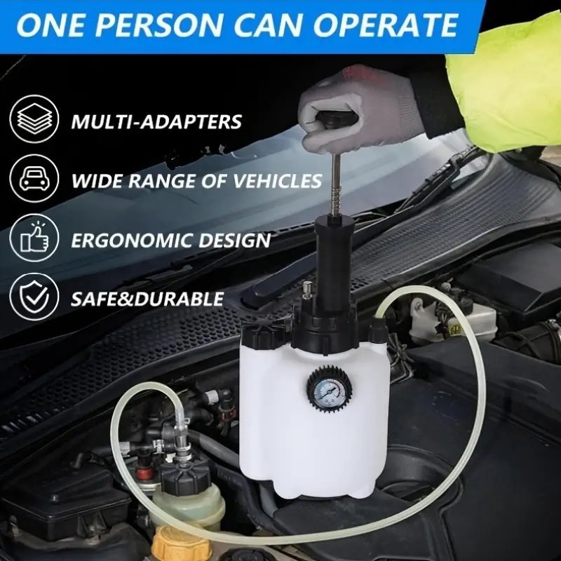 Self Car Brake Clutch Fluid Bleeding Kit Bleeder Pressure 3l Oil Bottle Tool