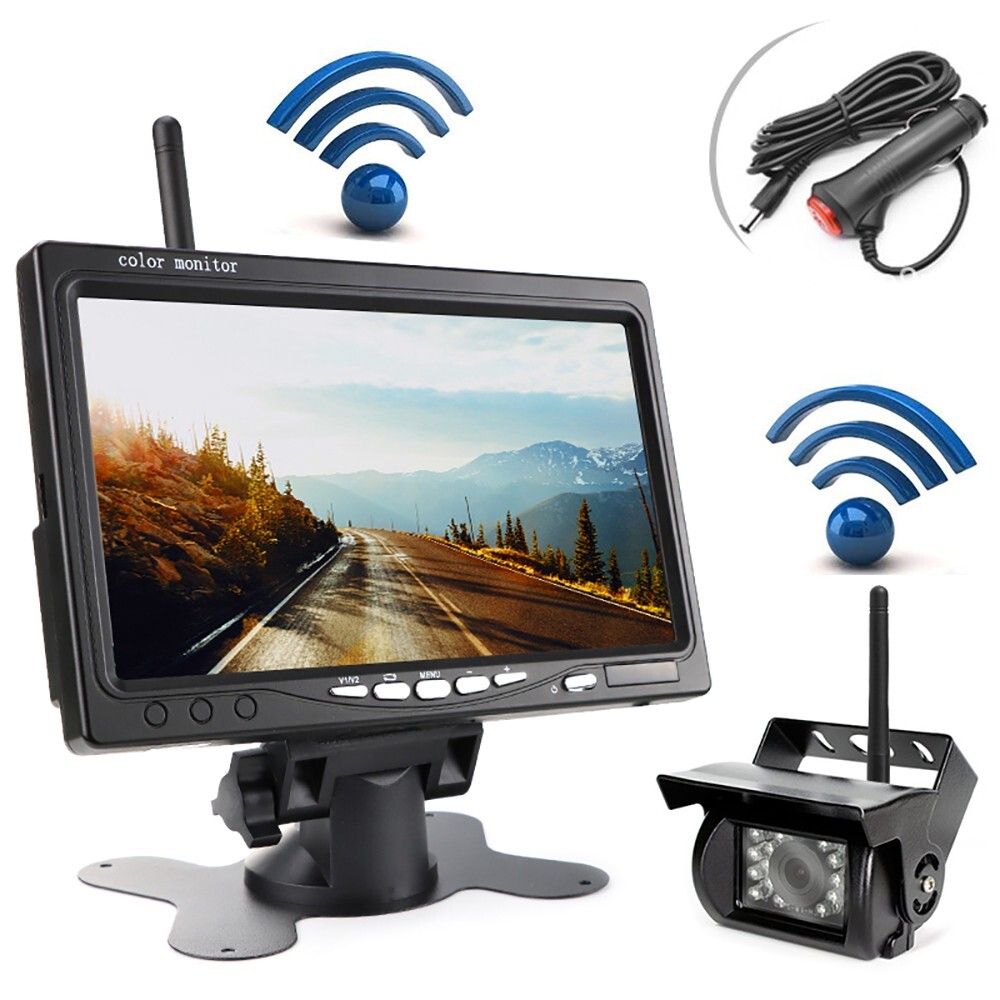 7» Wireless Backup Camera & Monitor Kit Back Parking Night Vision For Truck RV