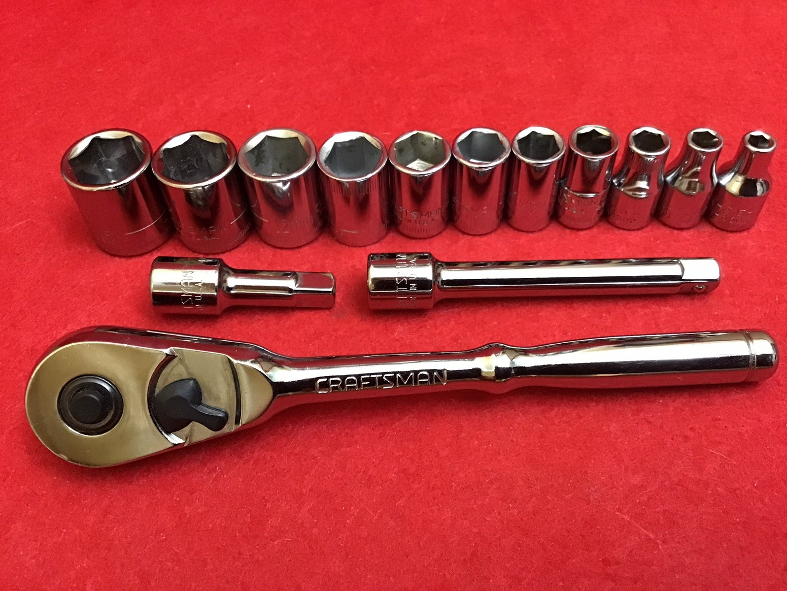 NEW CRAFTSMAN USA 1/4” DR. METRIC SHALLOW( 14PC. ) SOCKET SET 4-14mm