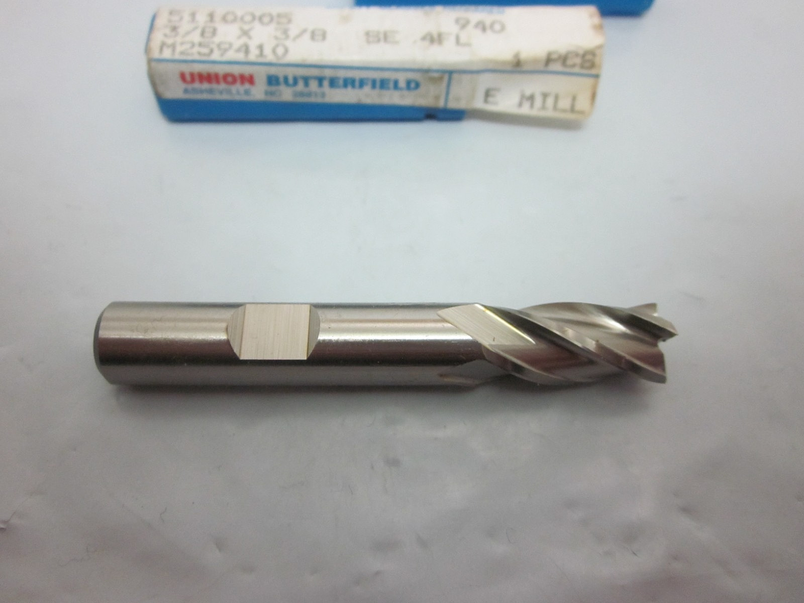 NOS UNION BUTTERFIELD 3/8″ x 3/8″ SE 4 FLUTE END MILL