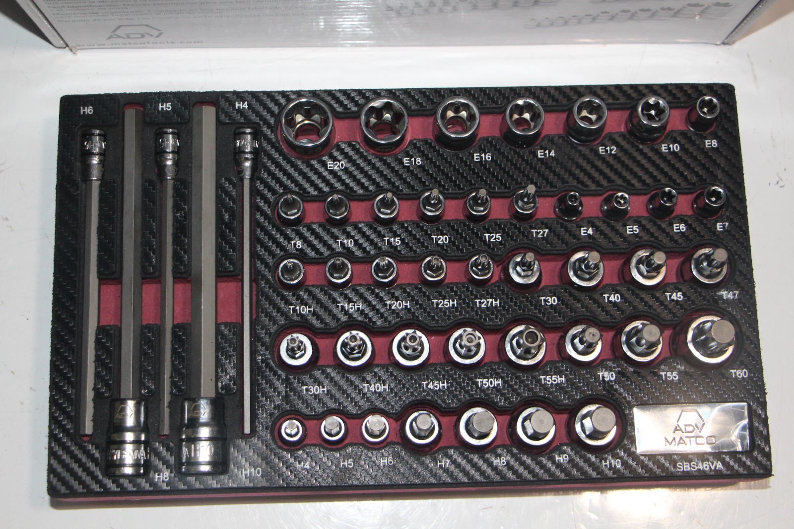 Matco Tools (SBS46VA) 1/4″, 3/8″, and 1/2″ Master Hex and Torx Bit Socket Set