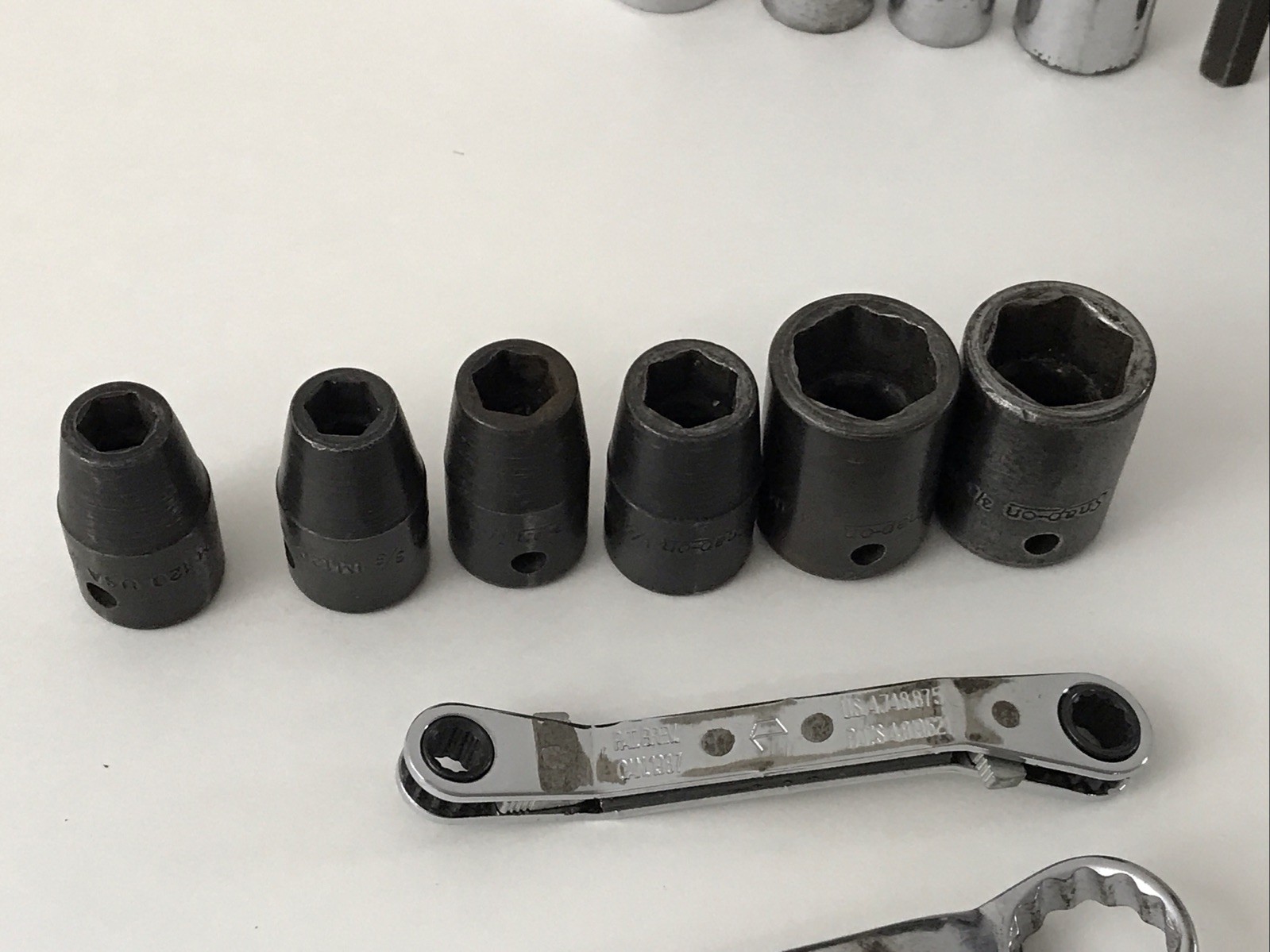 SNAP ON TOOLS- Lot Of 32 PCs Various Impact Swivel Sockets Wrenches