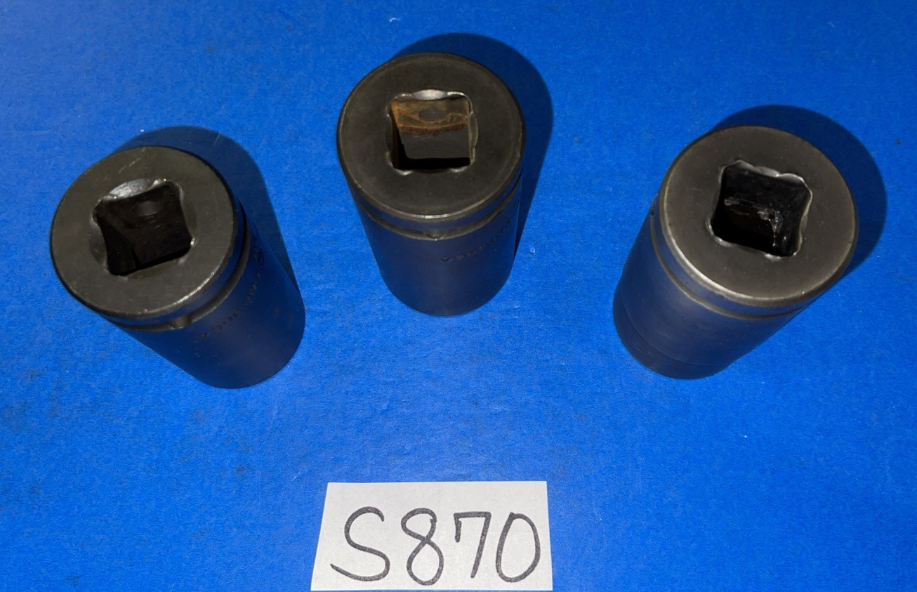 MATCO TOOLS 3 PC. 3/4 DRIVE SAE. DEEP IMPACT SOCKETS 1-1/8, 1-3/16 (30MM), 1-1/4