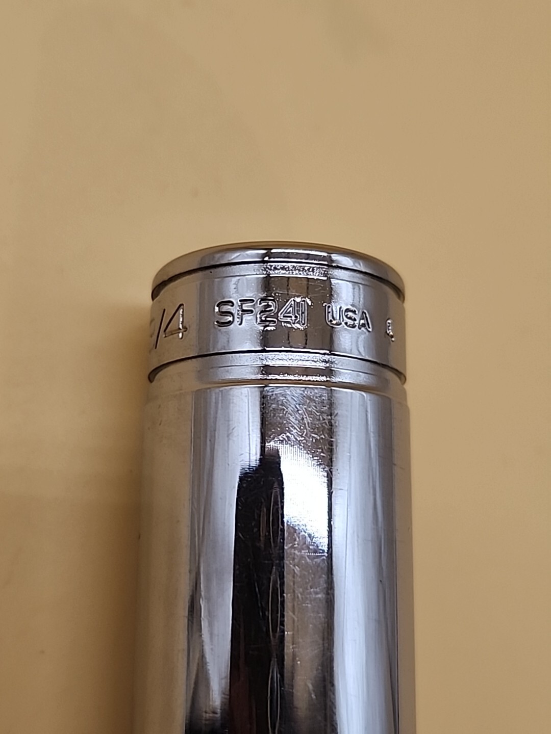 Snap-on Tools SF241 3/4” SAE 3/8” Drive 12 Point Deep Chrome Socket USA