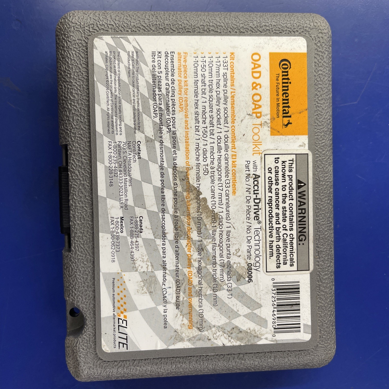 Continental 08006 Alternator Decoupler Pulley Tool Kit- Brand New and Ships FREE