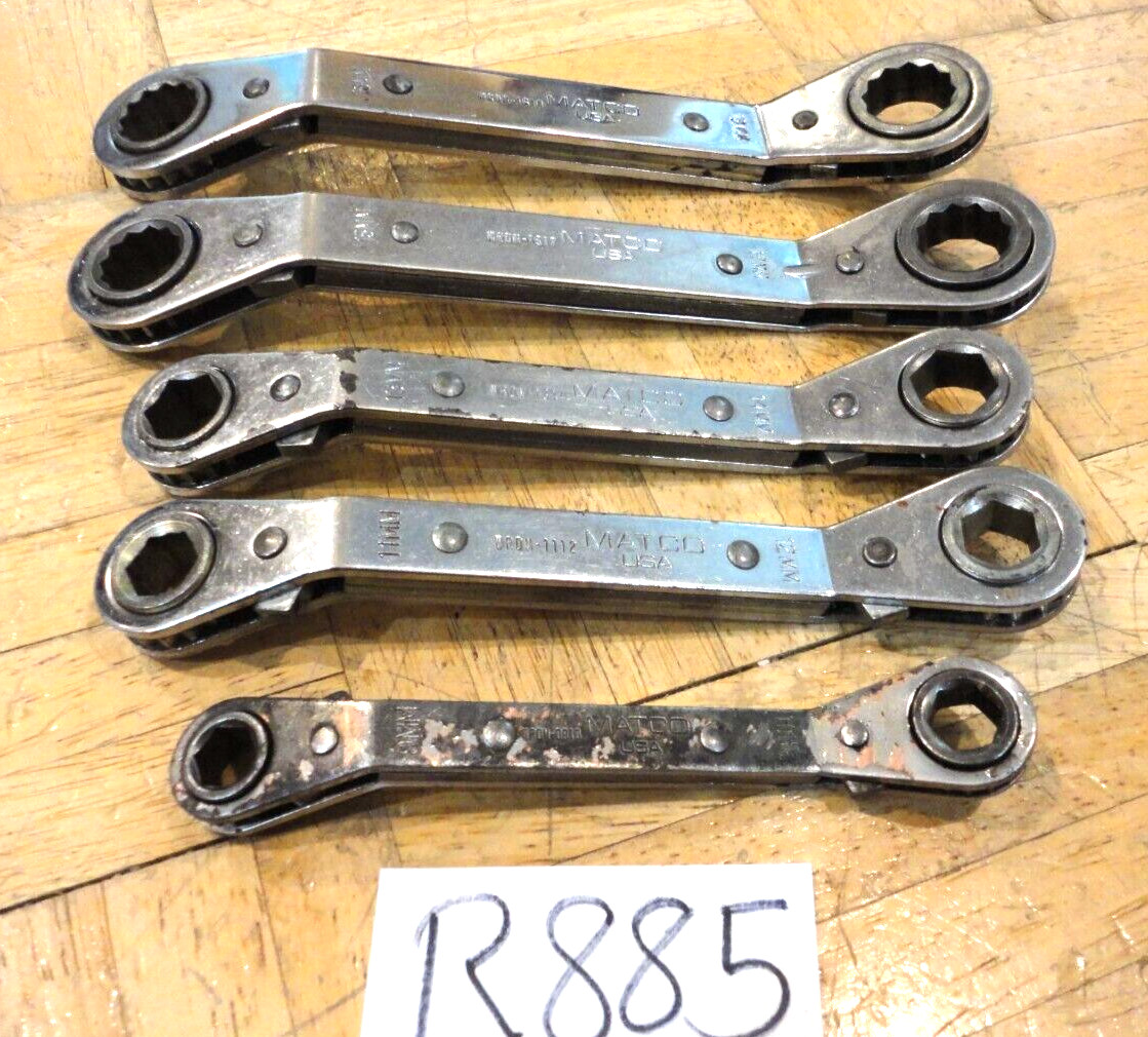 MATCO TOOLS 5 PIECE METRIC RATCHETING BOX END OFFSET WRENCHES