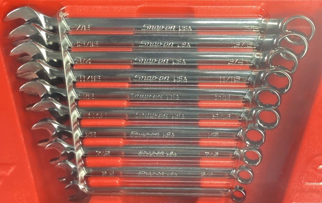 Snap-on 10pc Flank Drive Plus Combination Wrench Set SOEX710 NEW