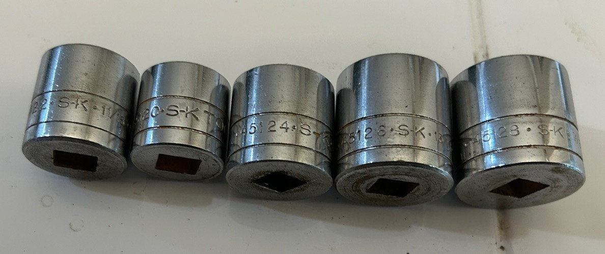 SK TOOLS VINTAGE #45170 3/8″ DRIVE RATCHET SOCKET SET 21 PCS SAE WITH CASE