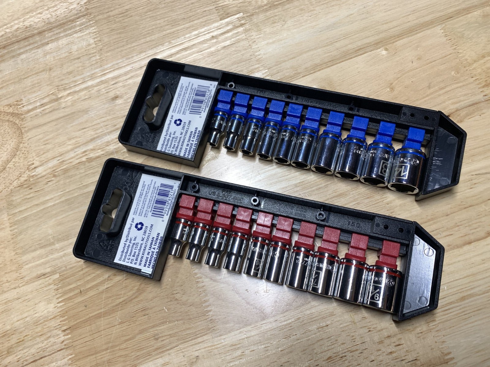 2 New Old Stock Kobalt 1/4″ Drive Socket Sets Metric & SAE 10-piece 6-point