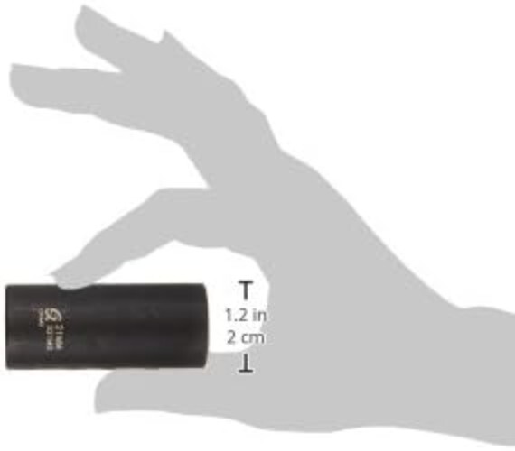 Premium 21mm Deep Socket, 3/8-Inch Drive – Forged Alloy Steel Impact Tool