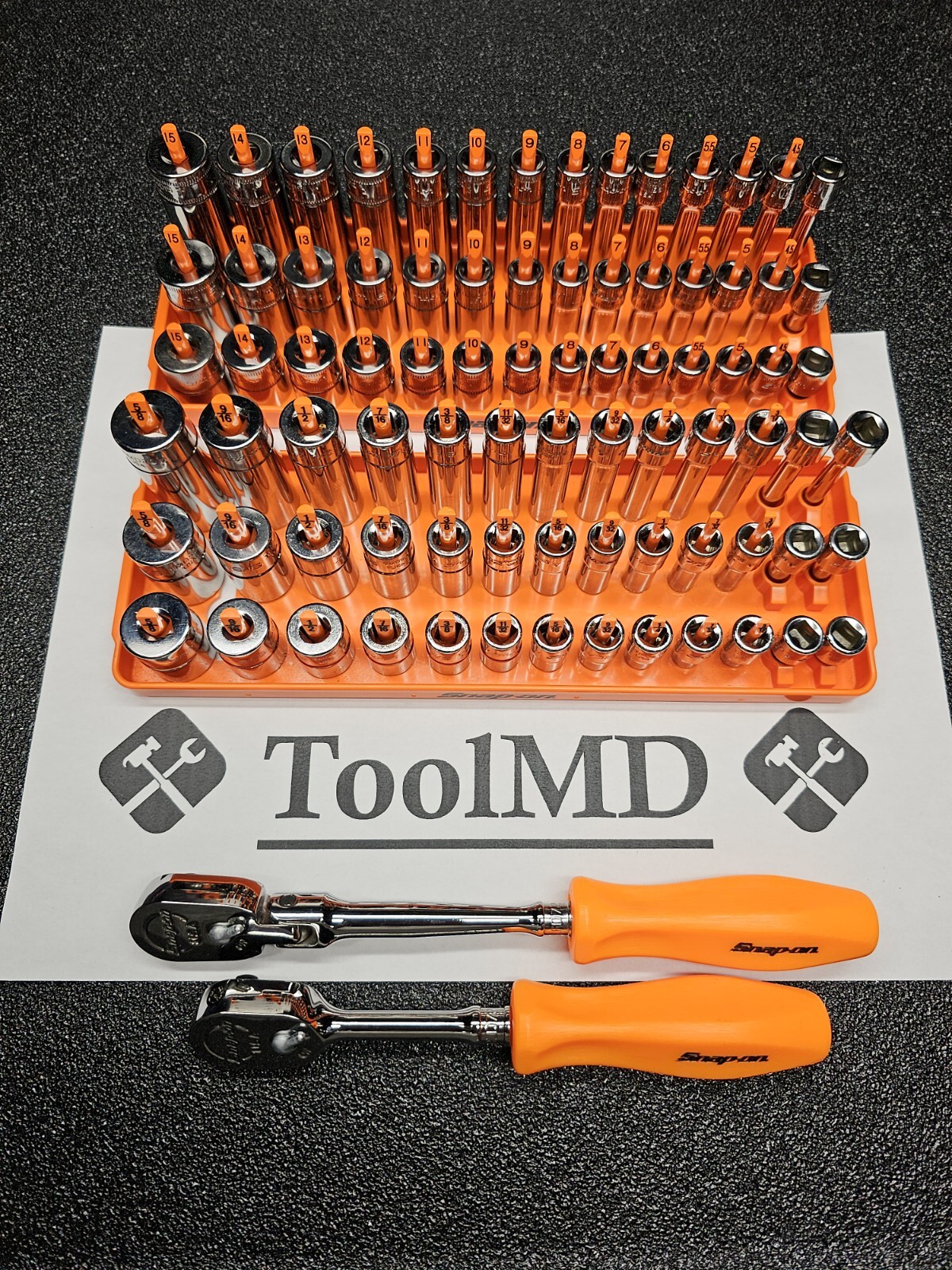 Snap-on Tools ORANGE 83pc 1/4″ Drive 12-POINT Shallow / Semi / Deep Socket Set