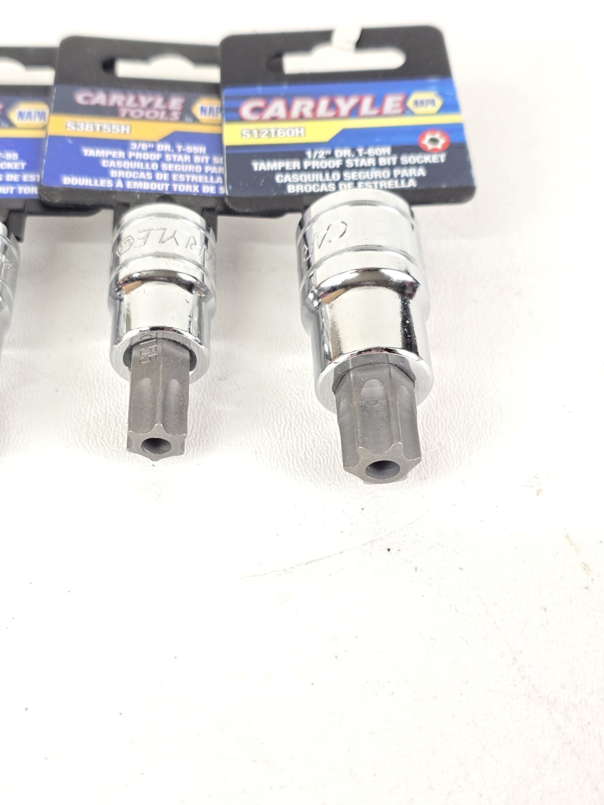 Napa Carlyle 1/4, 3/8, 1/2 DR STAR BIT Socket Set T8-T60 Mix Tamper Proof & Reg