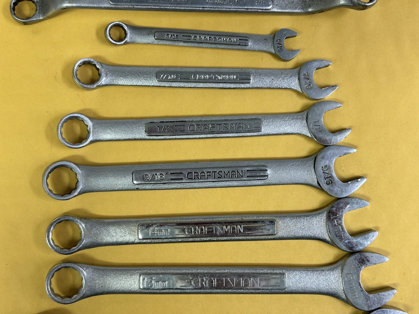 Craftsman 9 Piece Combination Wrench Set USA Vintage see all photos