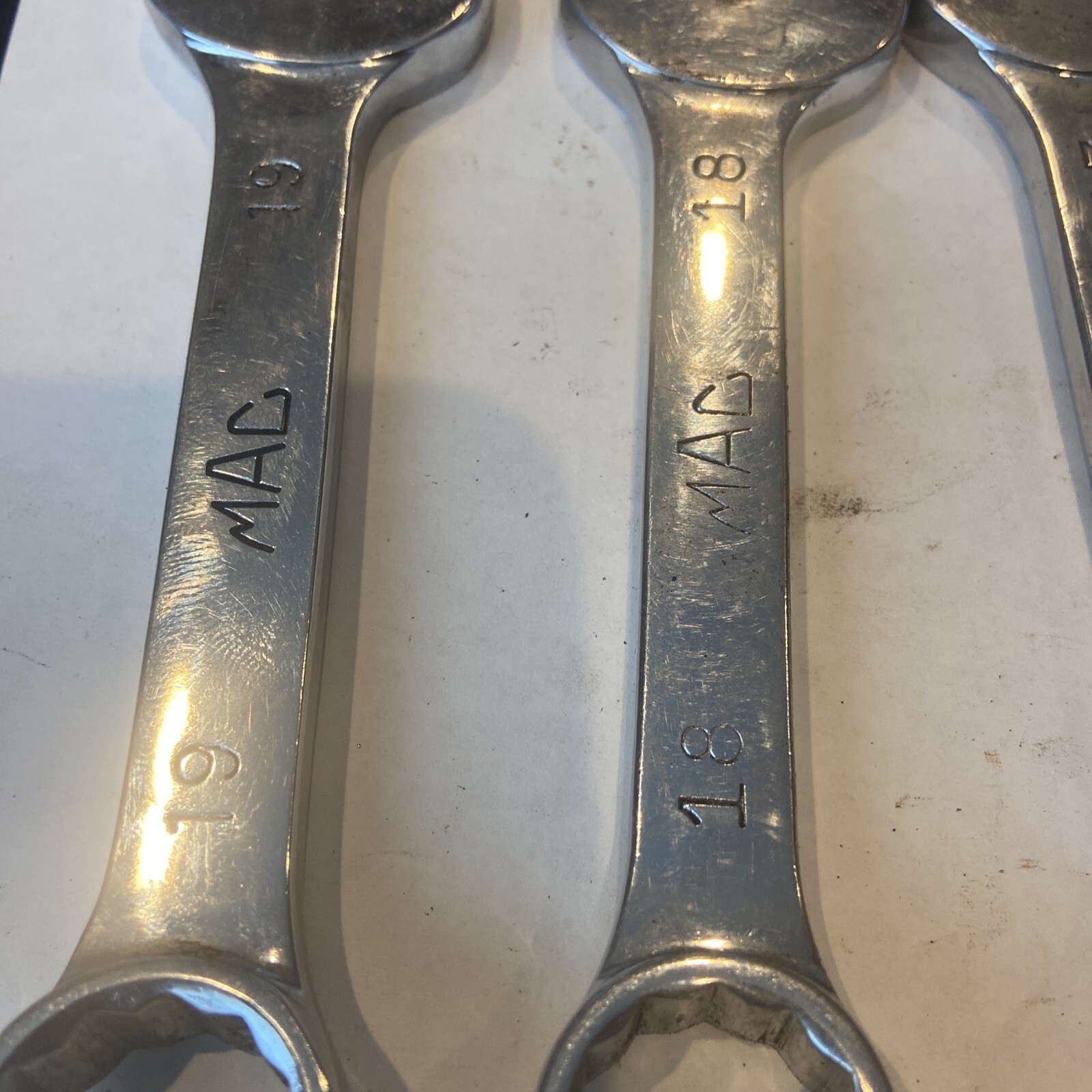 MAC TOOLS METRIC 12-POINT SHORT COMBINATION WRENCH SET 8pcs 12mm Thru 19mm