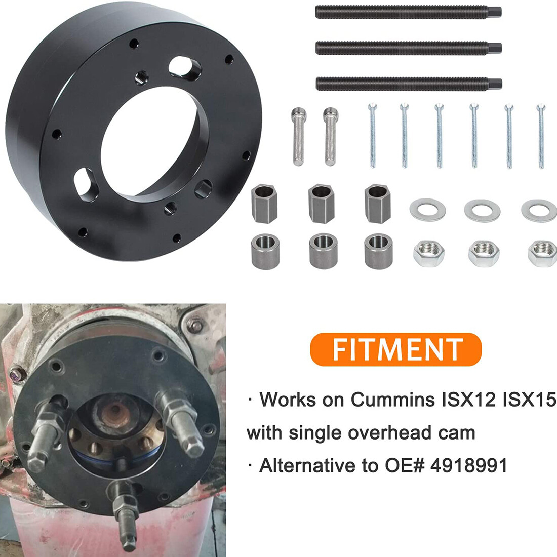 4918991 Crankshaft Front Seal Tool&Wear Sleeve Remover/Installer for ISX12,ISX15