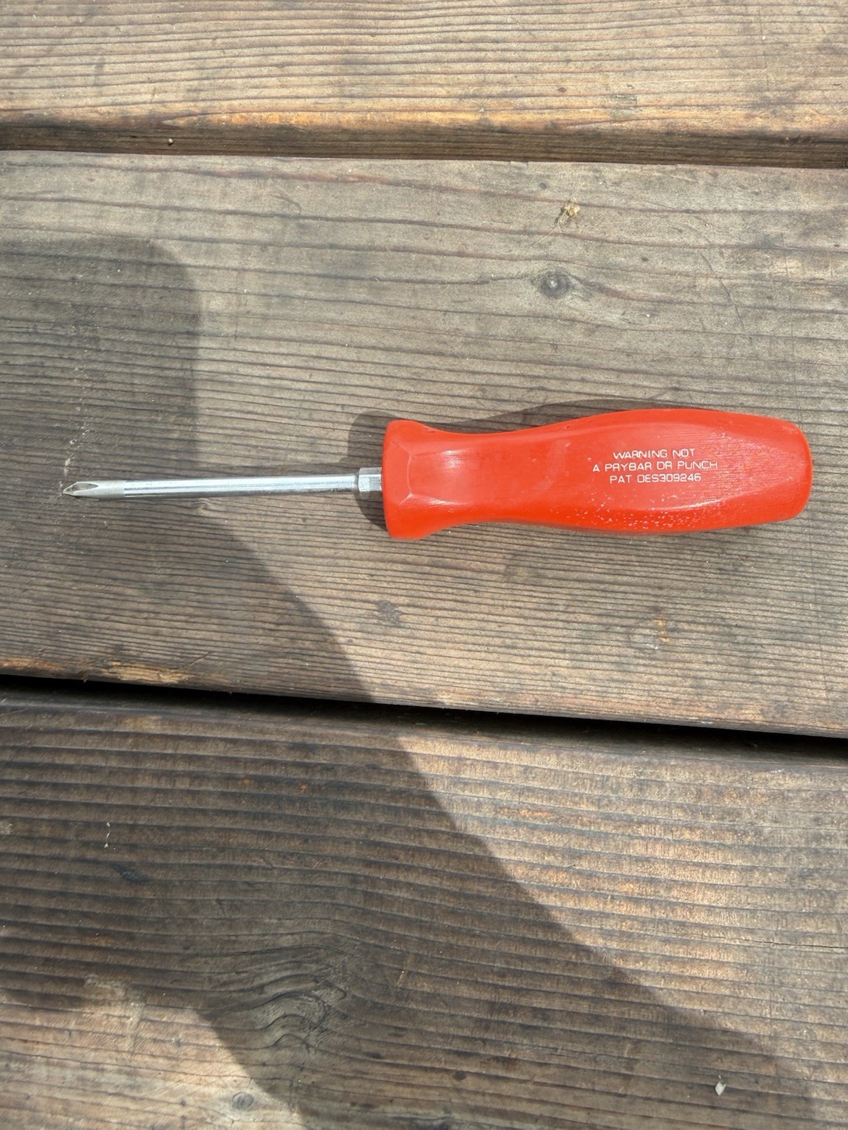 NICE Snap On Tools SDDP31 No. 1 Phillips RED Hard Handle Screwdriver