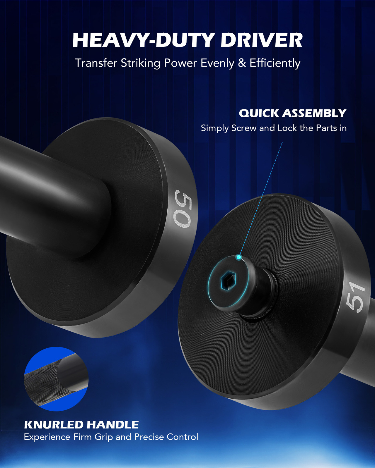 OMT 2 in 1 Blind Hole Inner Bearing Puller & Bushing Driver Set 18-65mm & 74mm