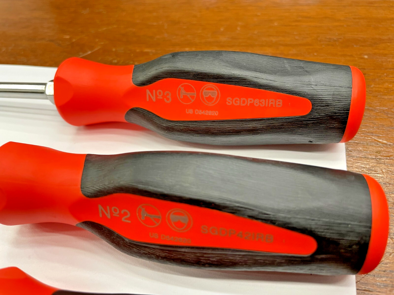 Snap-on Tools NEW 5pc ORANGE Soft Grip ALL PHILLIPS TIP Screwdriver Set SGDP50BO