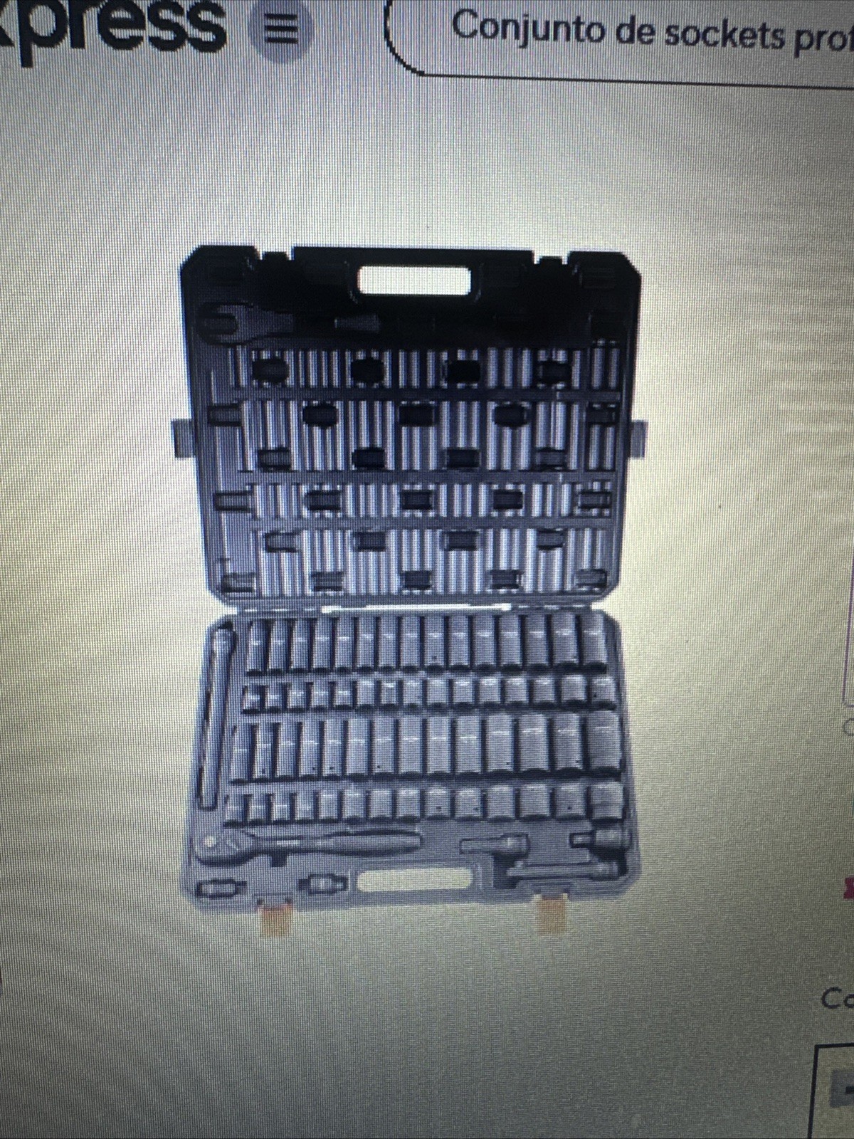 Impact Sockets Set 65pcs 6-Point 1/2in Drive Bit Ratchet Tool Kit Case