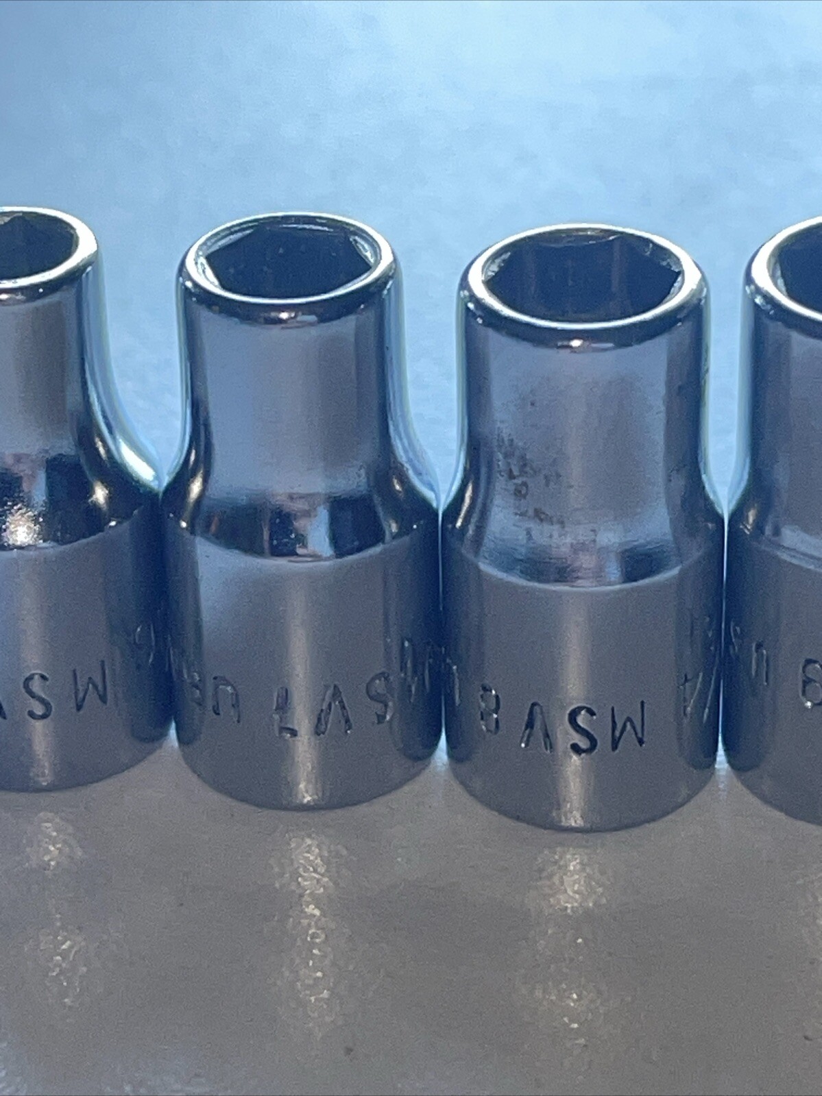 Snap-On Tools 1/4″ Drive 6 pt 12pt SAE Socket lot of 5 mv msv 3/16” – 11/32”