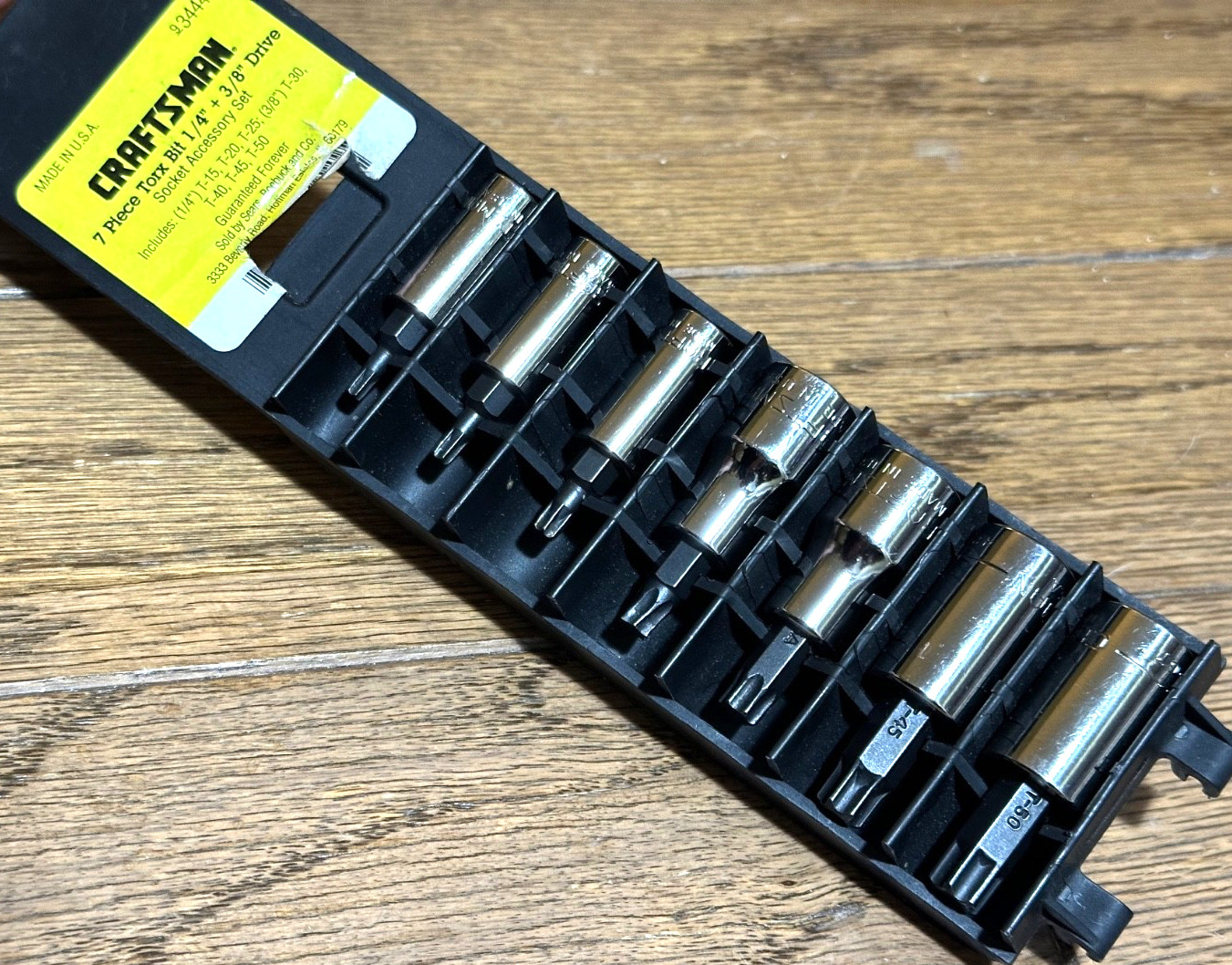 🇺🇸 Craftsman Tools USA TORX Socket Set T15 – T50 Bit Driver Lot Star Tray