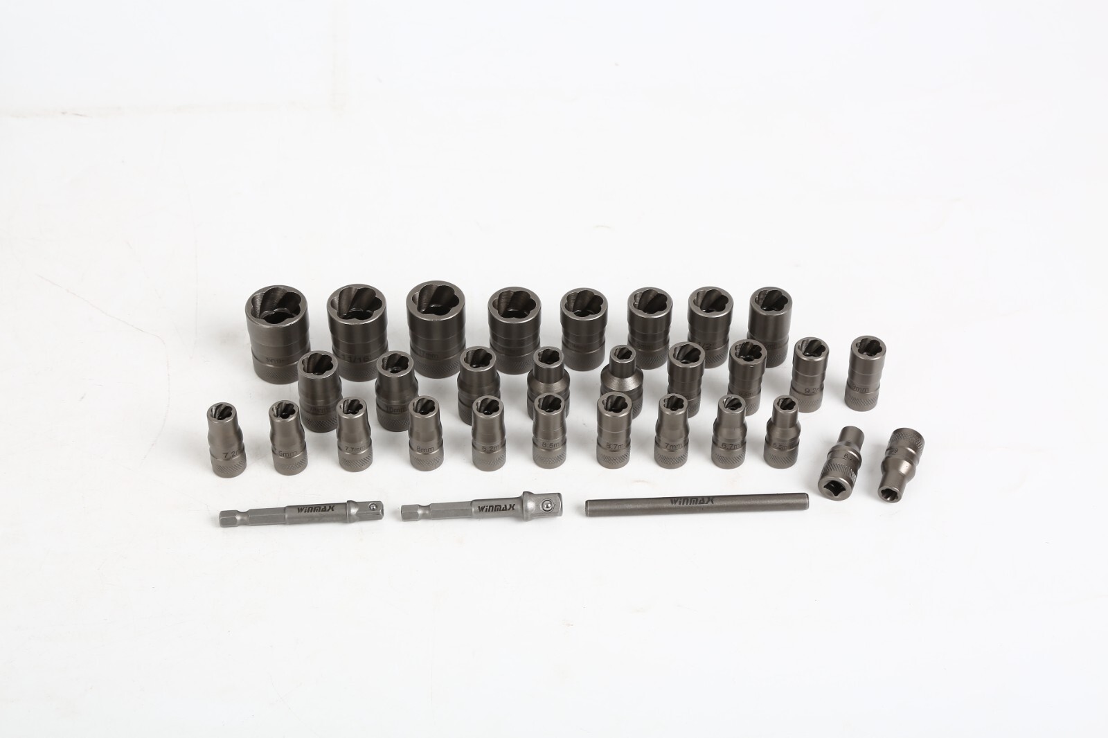 32 PC Bolt Extractor Set Impact Bolt & Nut Remover Set, Stripped Lug Nut Remover